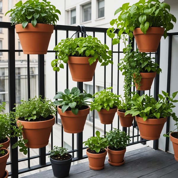 Quelles techniques utiliser pour jardiner en pots suspendus sur un balcon ?